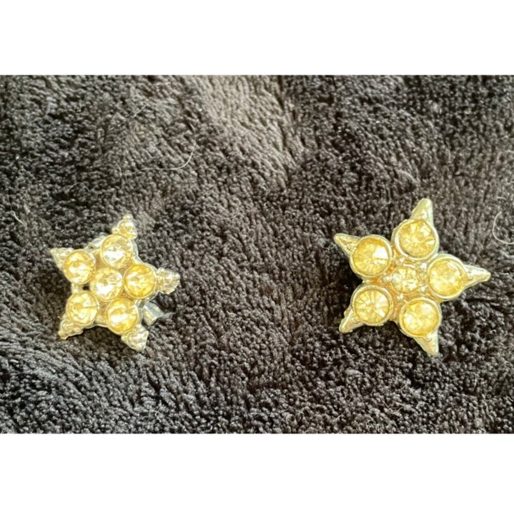 2 Vintage Star Shaped Pins w/Unknown Stones